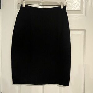Vintage Adolfo Black Knit Pencil Skirt | Saks Fifth Avenue | Classic Workwear